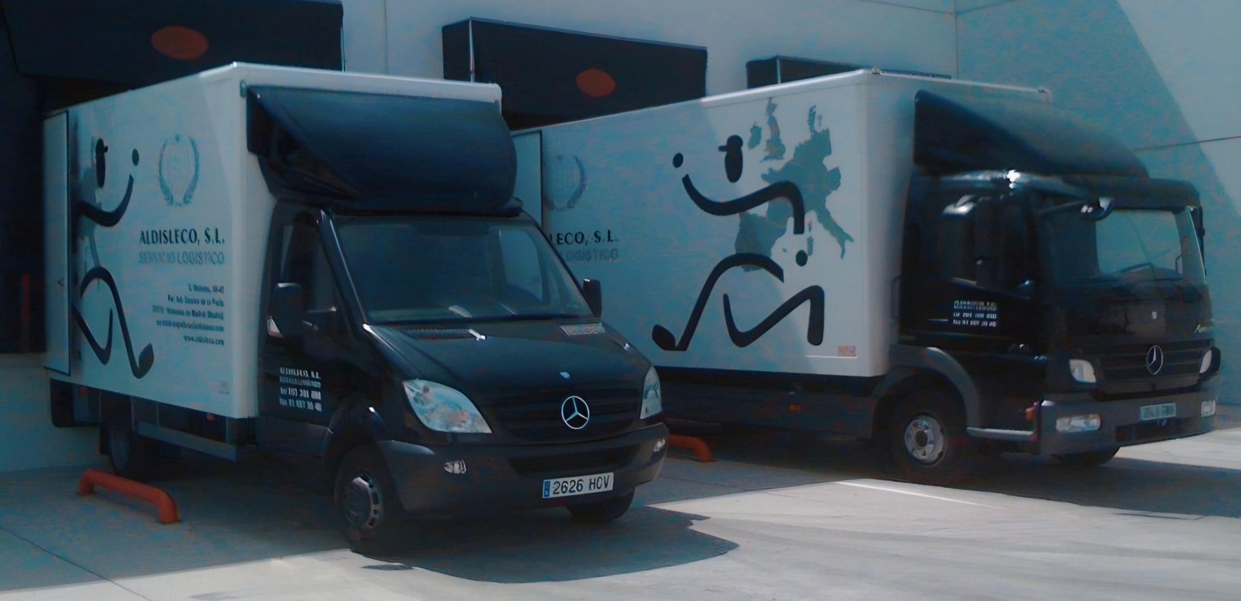 flota de camiones de aldisleco, empresa de mudanzas en Madrid
